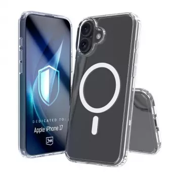 Funda para móvil 3MK para Apple iPhone 17, funda transparente TPU/PU, para pantalla de 6,3 pulgadas (16 cm)