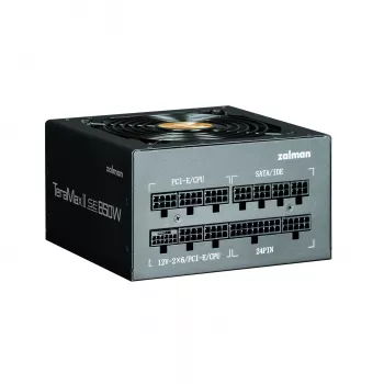 Fuente de alimentación Zalman TeramaxII SE 850 W ATX 18+10 Pin, 80 PLUS Gold, ventilador 120 mm, negro