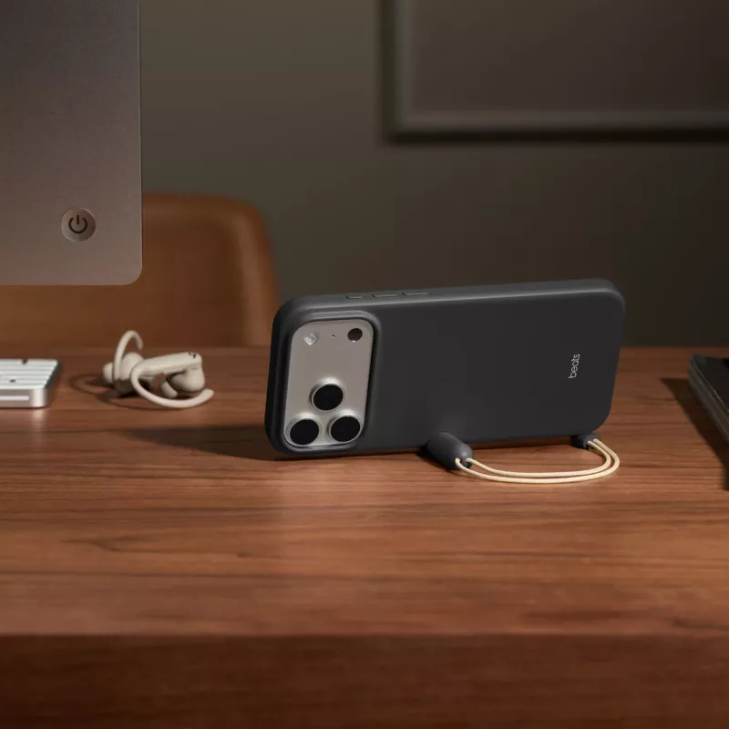 APPLE Beats iPhone 17 Pro Max - funda con soporte con MagSafe y control de cámara - gris granito