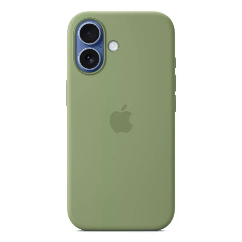 Funda de silicona Apple iPhone 17 MagSafe Light Moss verde