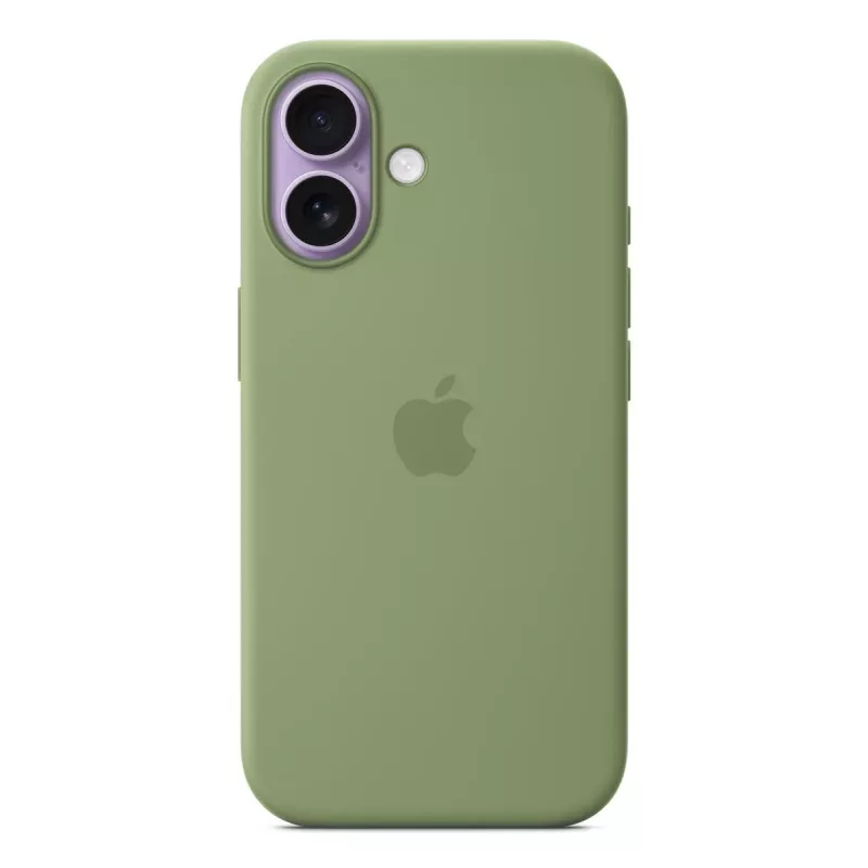 Funda de silicona Apple iPhone 17 MagSafe Light Moss verde