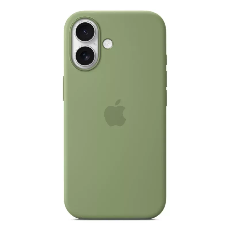 Funda de silicona Apple iPhone 17 MagSafe Light Moss verde