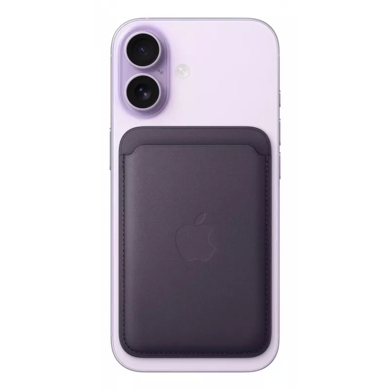 Tarjetero Apple iPhone FineWoven Wallet con MagSafe Midnight morado
