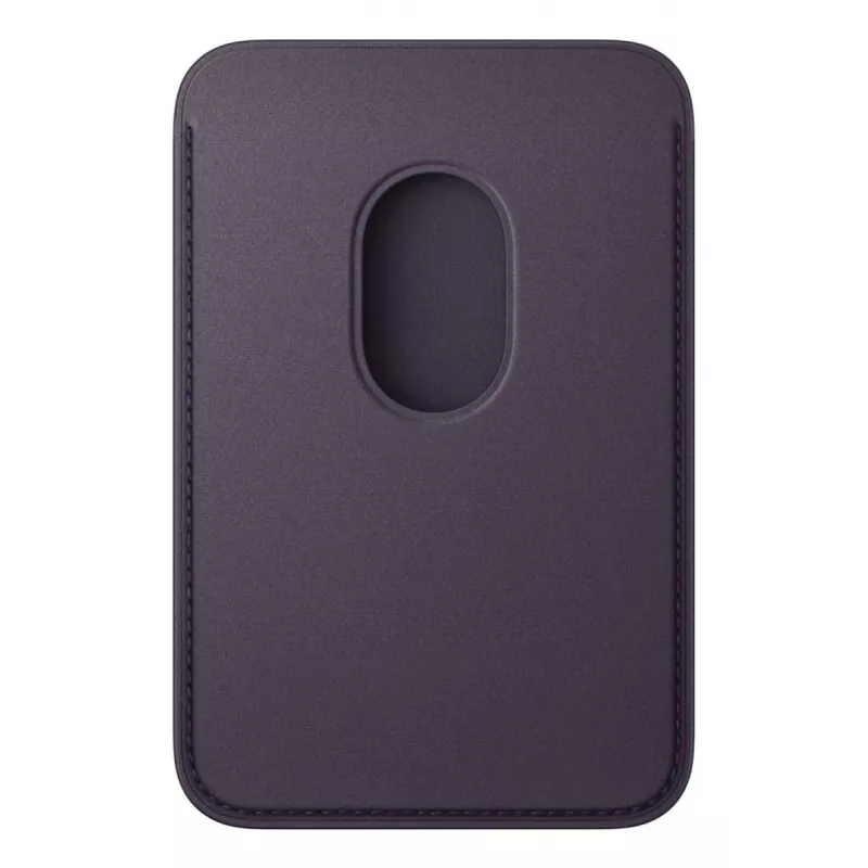 Tarjetero Apple iPhone FineWoven Wallet con MagSafe Midnight morado