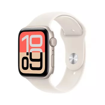 Apple Watch SE 3 GPS 44mm Caja de aluminio Starlight con correa deportiva Starlight M/L