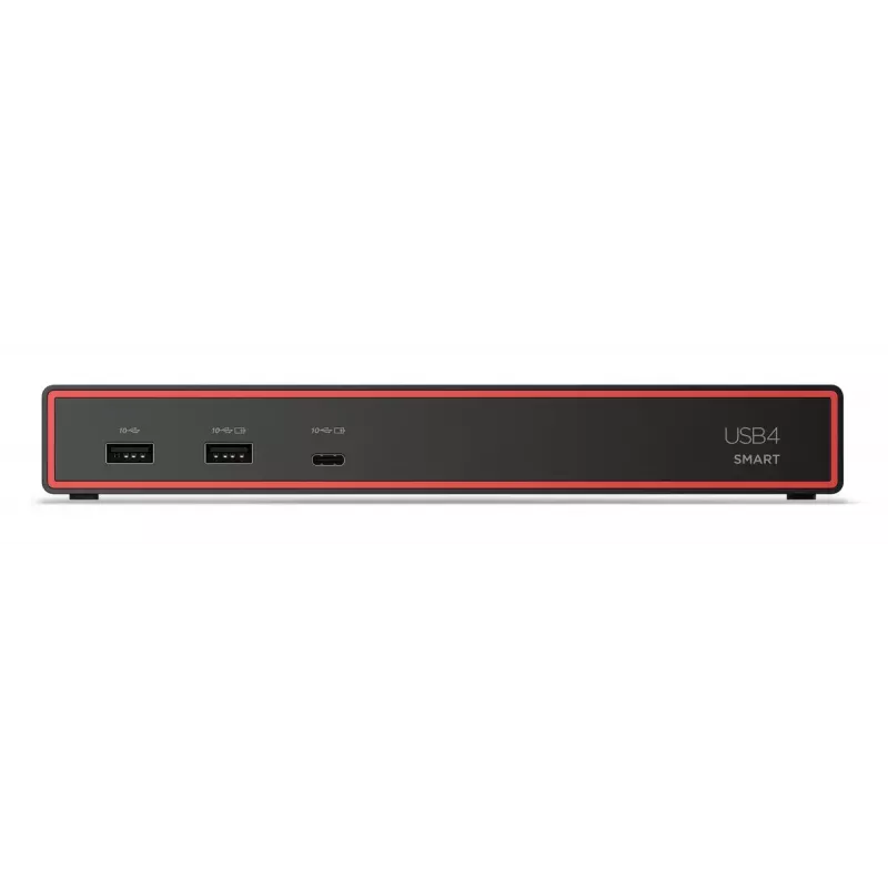 Docking station Lenovo ThinkPad USB4 Smart Dock 5500 – host USB4, 4x USB-A Gen2, HDMI, Gigabit Ethernet, fuente de alimentación 135W, Eclipse negro