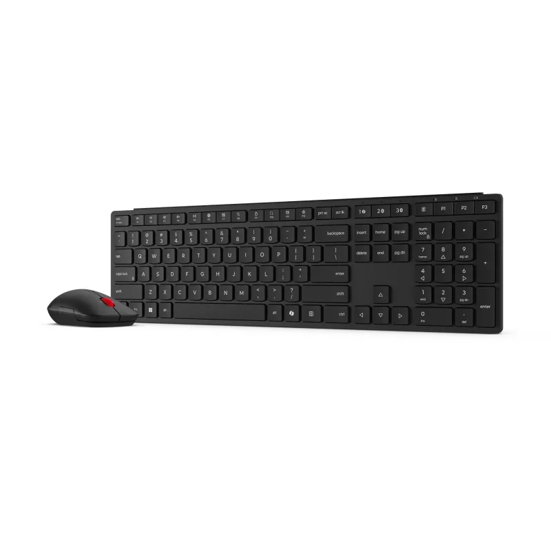 Lenovo 4X31S04848 teclado ratón incluido oficina RF Wireless + Bluetooth inglés US negro