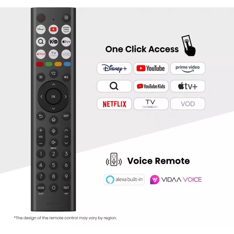 Hisense 65A6Q televisor de 65 pulgadas (165,1 cm) 4K UHD Smart TV, VIDAA, HDR10+, Dolby Vision, Wi-Fi, Bluetooth, negro