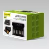 Maestro MR-758 freidora de aire de doble cesta, 2 x 4,5 l (9 l), 2000 W, 80–200°C, 8 programas, negra