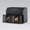 Maestro MR-758 freidora de aire de doble cesta, 2 x 4,5 l (9 l), 2000 W, 80–200°C, 8 programas, negra