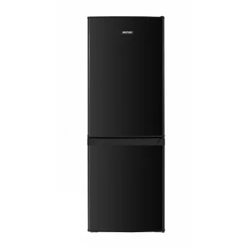 Frigorífico combi MPM MPM-182-KB-39, independiente 182 L (121 L frigorífico / 52 L congelador), negro, congelador inferior, puerta reversible