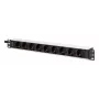 DIGITUS PDU - 1U montaje en rack de aluminio 8x toma schuko 1x salida 16A 230VAC 50/60Hz conector IEC C20