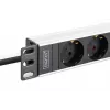DIGITUS PDU - 1U montaje en rack de aluminio 8x toma schuko 1x salida 16A 230VAC 50/60Hz conector IEC C20