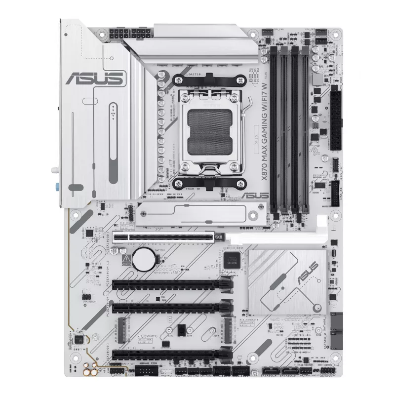 Placa base ASUS X870 MAX GAMING WIFI7 W ATX — AMD X870, socket AM5, DDR5, 4 DIMM, Wi‑Fi 7, 2,5Gb LAN