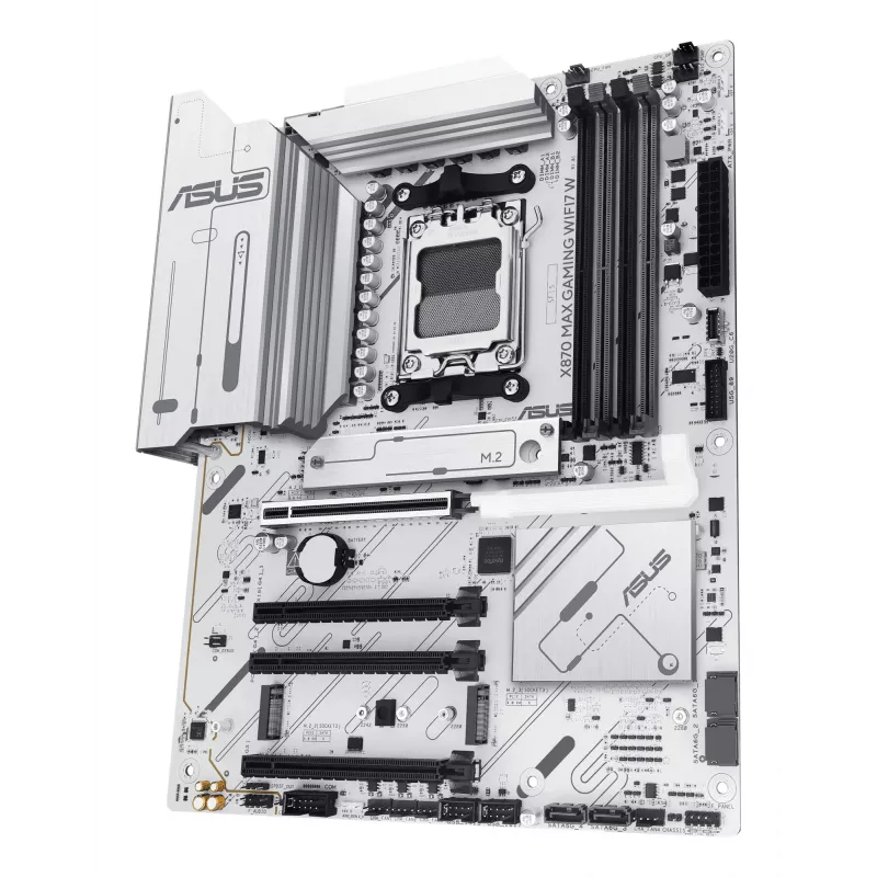 Placa base ASUS X870 MAX GAMING WIFI7 W ATX — AMD X870, socket AM5, DDR5, 4 DIMM, Wi‑Fi 7, 2,5Gb LAN