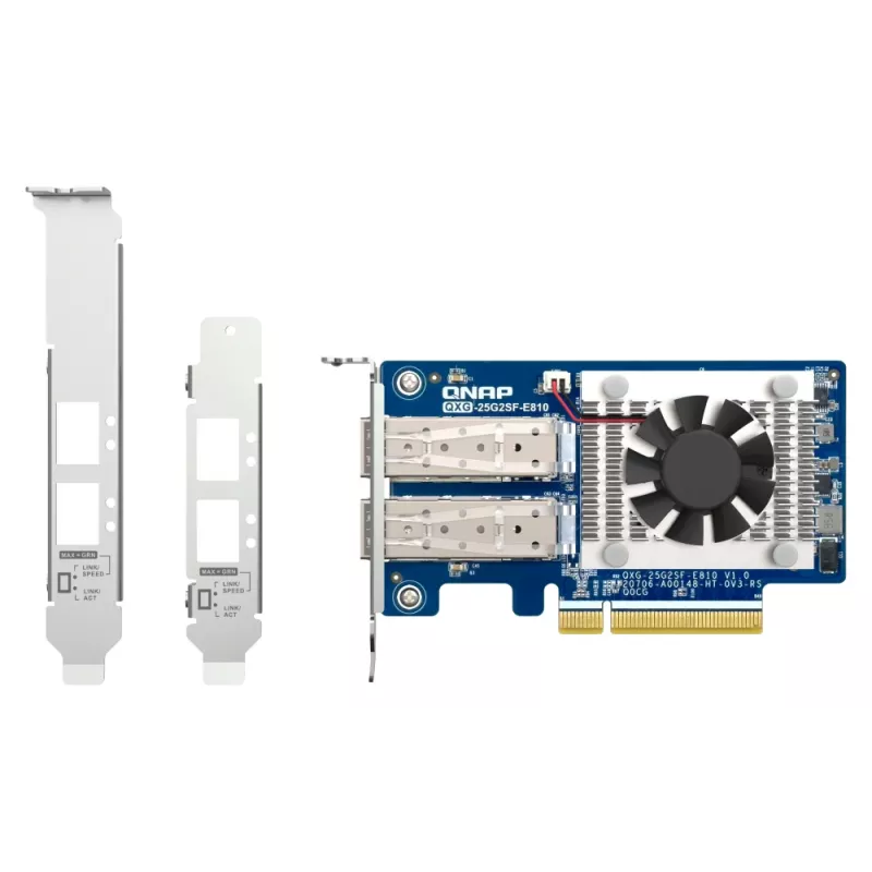 Tarjeta de red QNAP QXG-25G2SF-E810 interna fibra óptica 25000 Mbit/s