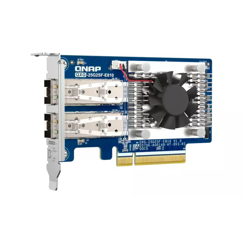 Tarjeta de red QNAP QXG-25G2SF-E810 interna fibra óptica 25000 Mbit/s
