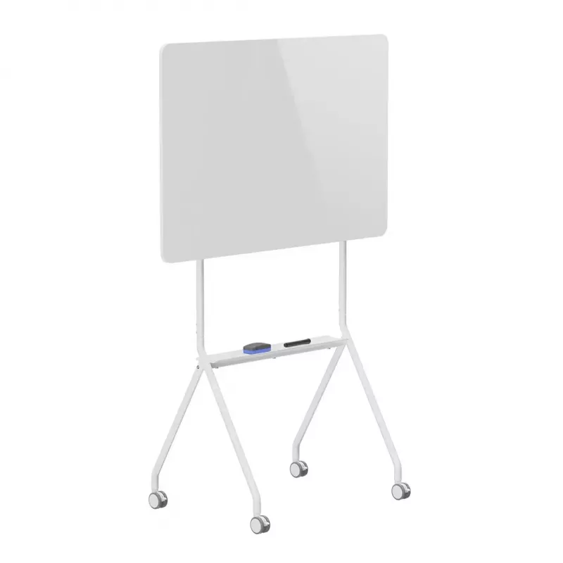 Pizarra ergo office ER-306 — pizarra horizontal de una cara borrable en seco, 1190×790 mm, independiente de acero con ruedas, magnética