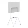 Pizarra ergo office ER-306 — pizarra horizontal de una cara borrable en seco, 1190×790 mm, independiente de acero con ruedas, magnética