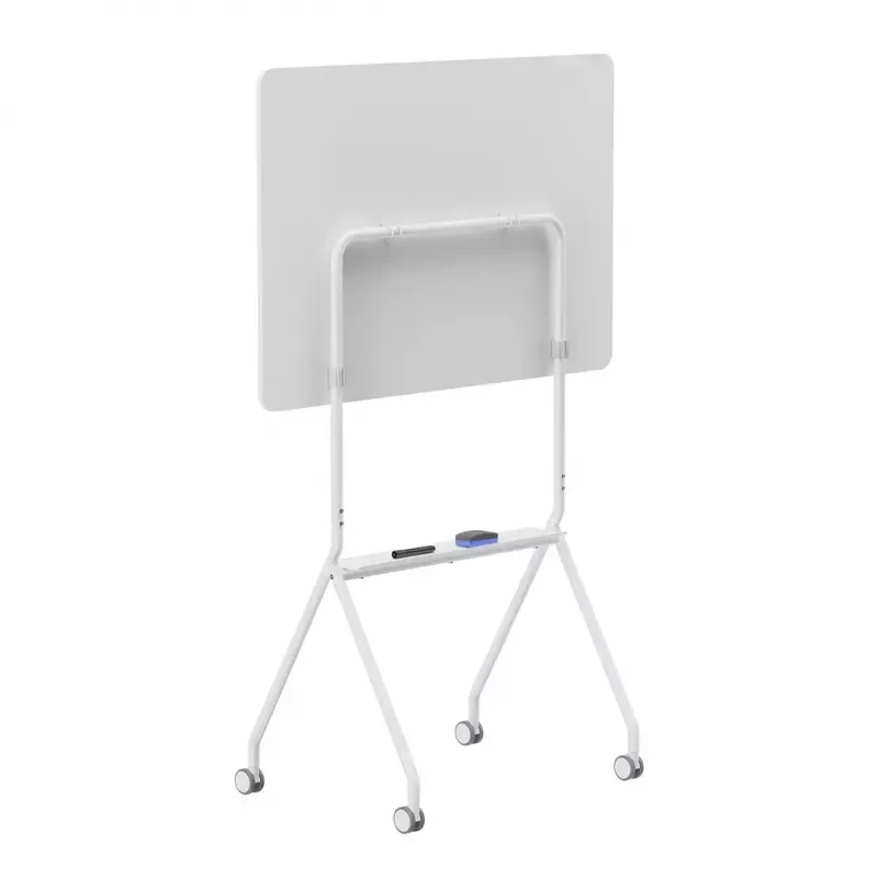 Pizarra ergo office ER-306 — pizarra horizontal de una cara borrable en seco, 1190×790 mm, independiente de acero con ruedas, magnética