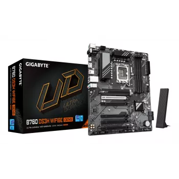 Placa base GIGABYTE B760 DS3H WIFI6E GEN5 - Compatible con CPUs Intel Core de 14.ª gen, VRM digital de 8+2+1 fases, hasta 5600MHz DDR5, 2xPCIe 4.0 M.2, Wi-Fi 6E, 1GbE LAN, USB 3.2 Gen 2x2
