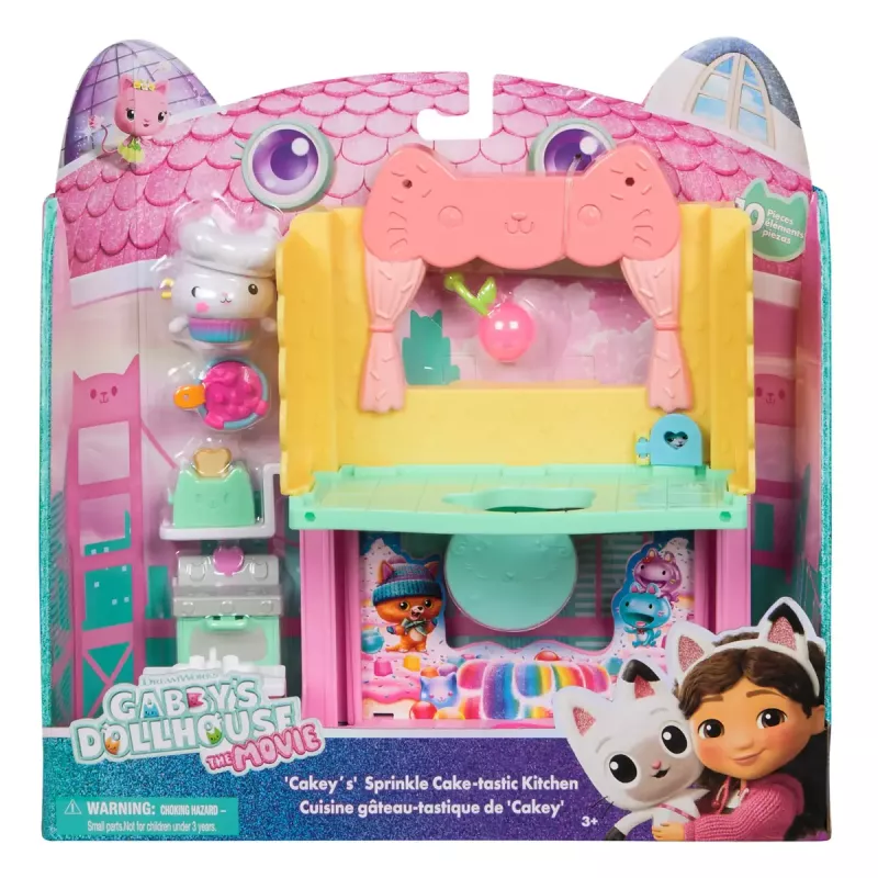 Figura de acción Gabby's Dollhouse Cakeys Sprinkle Cake-tastic cocina multicolor