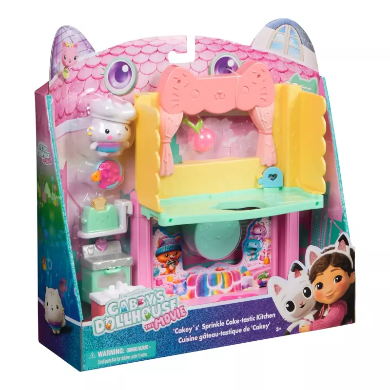 Figura de acción Gabby's Dollhouse Cakeys Sprinkle Cake-tastic cocina multicolor