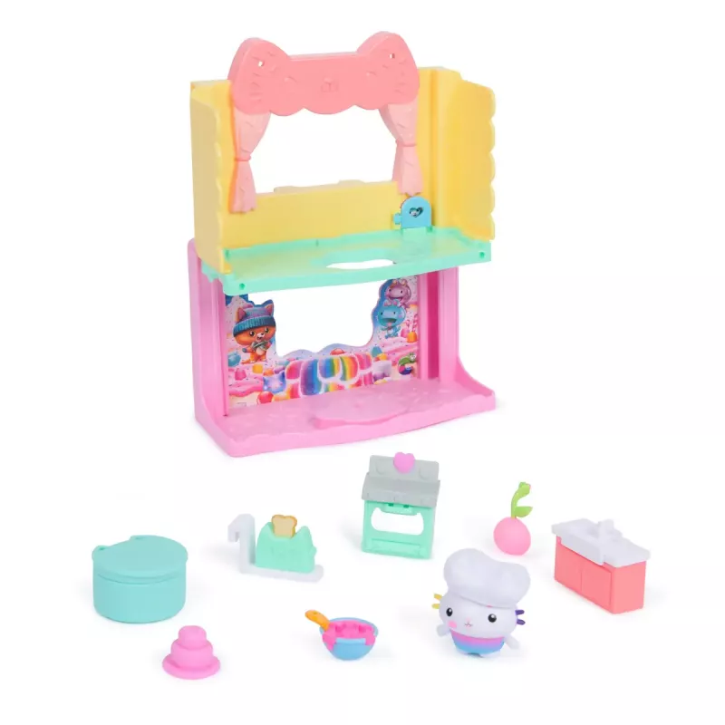 Figura de acción Gabby's Dollhouse Cakeys Sprinkle Cake-tastic cocina multicolor