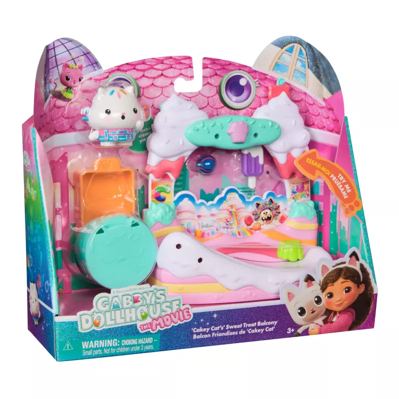 Figura de acción Gabby's Dollhouse Cakey Cat's balcón de dulces multicolor