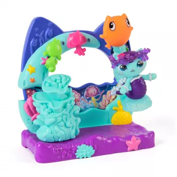 La casa de muñecas de Gabby: La película, acuario de MerCat, con figura de juego y accesorios de casa de muñecas, juguete infantil para niñas y niños a partir de 3 años
