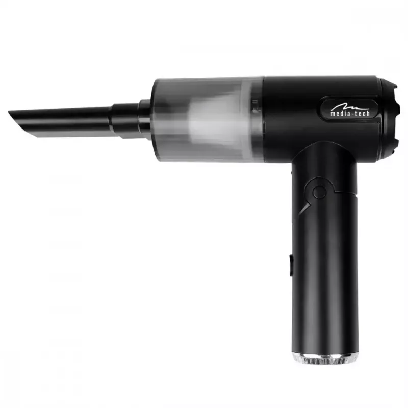 Soplador mini MEDIA-TECH MT6538 2 EN 1 Jet Air Duster — limpiador de mano inalámbrico, 2000 mAh, 65 W, 2500 l/min, 7000 Pa