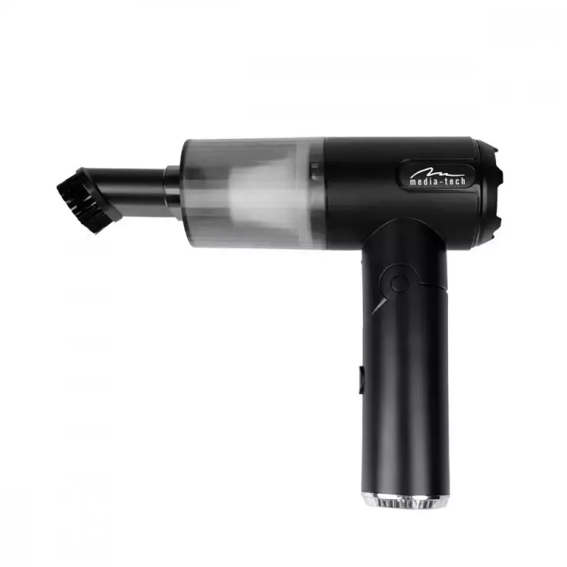 Soplador mini MEDIA-TECH MT6538 2 EN 1 Jet Air Duster — limpiador de mano inalámbrico, 2000 mAh, 65 W, 2500 l/min, 7000 Pa
