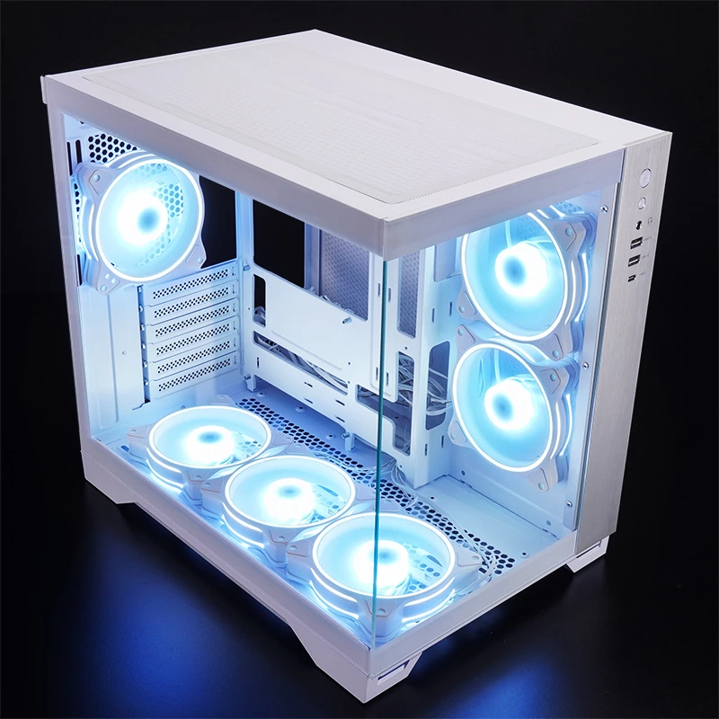 Caja de ordenador Chieftec GM-30W-TG-OP Cube blanca