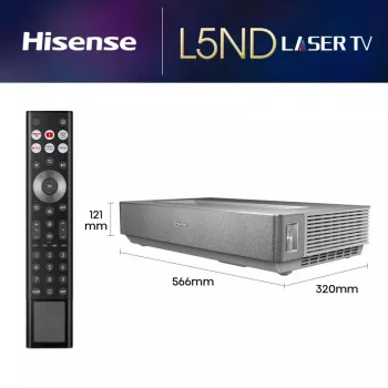 Televisor de proyección Hisense 120L5ND proyector de ultra corta distancia 2700 lúmenes ANSI DLP UHD 4K (3840x2160) negro, plata 3D