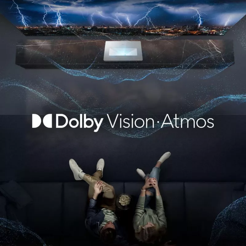 Televisor de proyección Hisense 120L5ND proyector de ultra corta distancia 2700 lúmenes ANSI DLP UHD 4K (3840x2160) negro, plata 3D