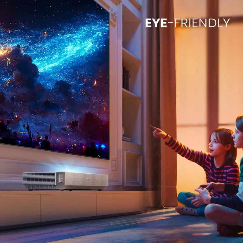 Televisor de proyección Hisense 120L5ND proyector de ultra corta distancia 2700 lúmenes ANSI DLP UHD 4K (3840x2160) negro, plata 3D