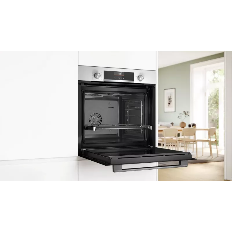 Horno eléctrico empotrable Bosch Serie 6 HBG536EW4 — 71 L, 3400 W, blanco, EasyClean, 10 programas automáticos