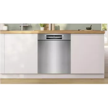 Lavavajillas integrable Bosch SMU2HVS06E — 60 cm totalmente integrado, 14 cubiertos, 5 programas, secado por intercambiador de calor