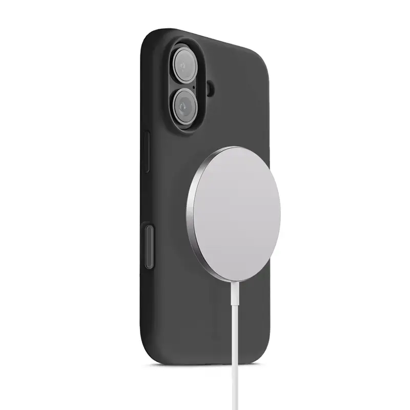 Funda magnética Crong Color Cover con MagSafe para iPhone 17 Negro
