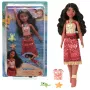 Juguete Disney Vaiana 2, muñeca de moda Vaiana Tautai flotante con 2 accesorios y parte superior que cambia de color