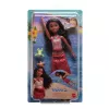 Juguete Disney Vaiana 2, muñeca de moda Vaiana Tautai flotante con 2 accesorios y parte superior que cambia de color