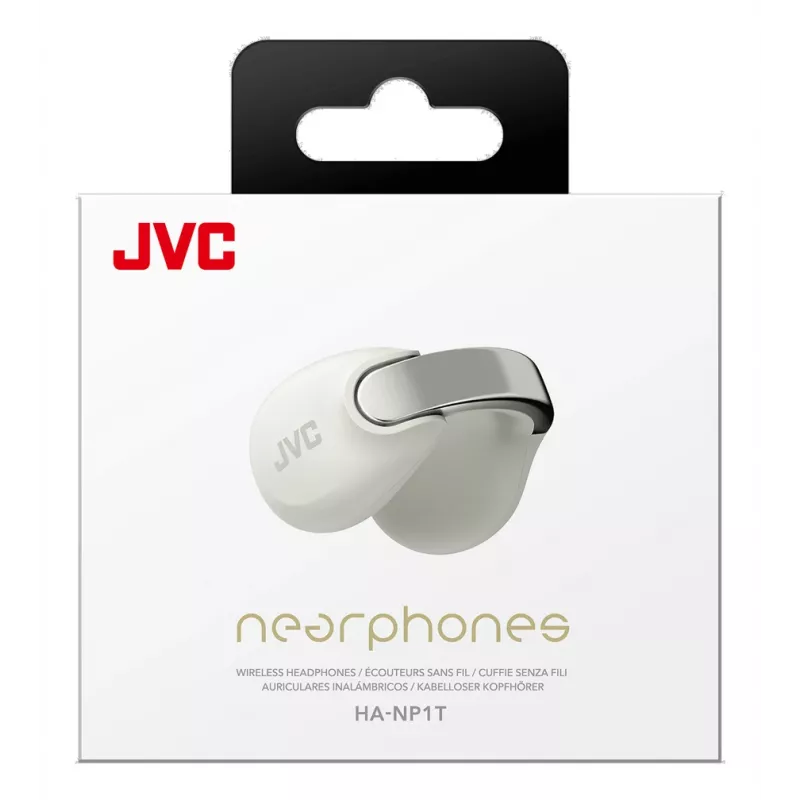 Auriculares JVC HA-NP1T True Wireless Stereo (TWS) ear-clip-on llamadas/música USB Type-C Bluetooth plateados, blancos