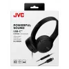 JVC HA-S33UC-BU auriculares supraaurales con cable USB-C, micrófono y mando a distancia, cable de 1,2 m, negros