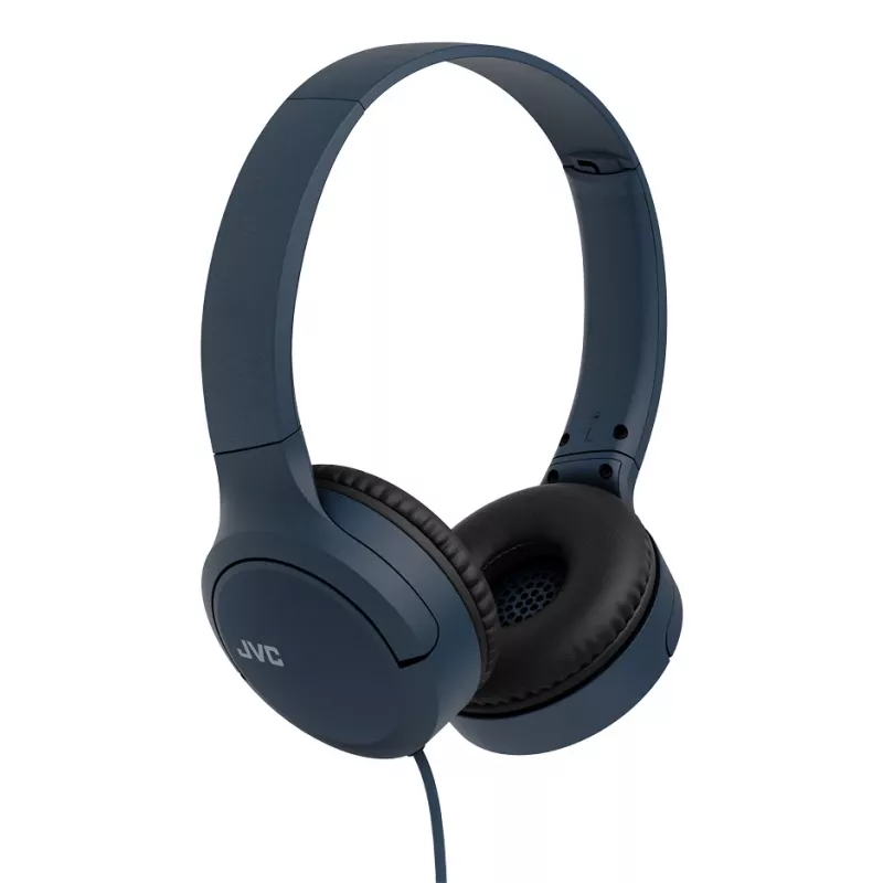 Auriculares supraaurales con cable JVC HA-S33UC-AU USB-C con micrófono y mando, cable de 1,2 m, azul
