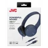 Auriculares supraaurales con cable JVC HA-S33UC-AU USB-C con micrófono y mando, cable de 1,2 m, azul