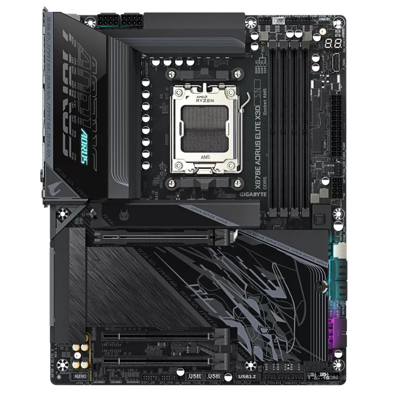 Placa base GIGABYTE X870E AORUS ELITE X3D, AMD AM5, ATX