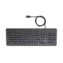 Teclado con cable HP 150, tamaño completo (100 %), con cable, USB, mecánico, QWERTY, negro