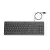 Teclado con cable HP 150, tamaño completo (100 %), con cable, USB, mecánico, QWERTY, negro