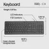 Teclado con cable HP 150, tamaño completo (100 %), con cable, USB, mecánico, QWERTY, negro