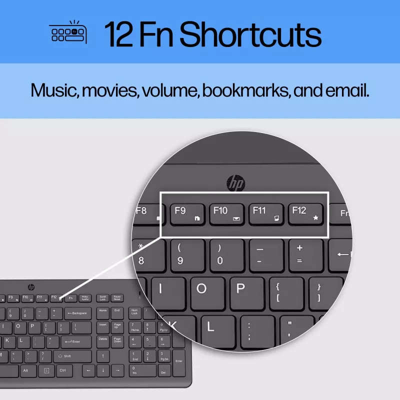 Teclado con cable HP 150, tamaño completo (100 %), con cable, USB, mecánico, QWERTY, negro